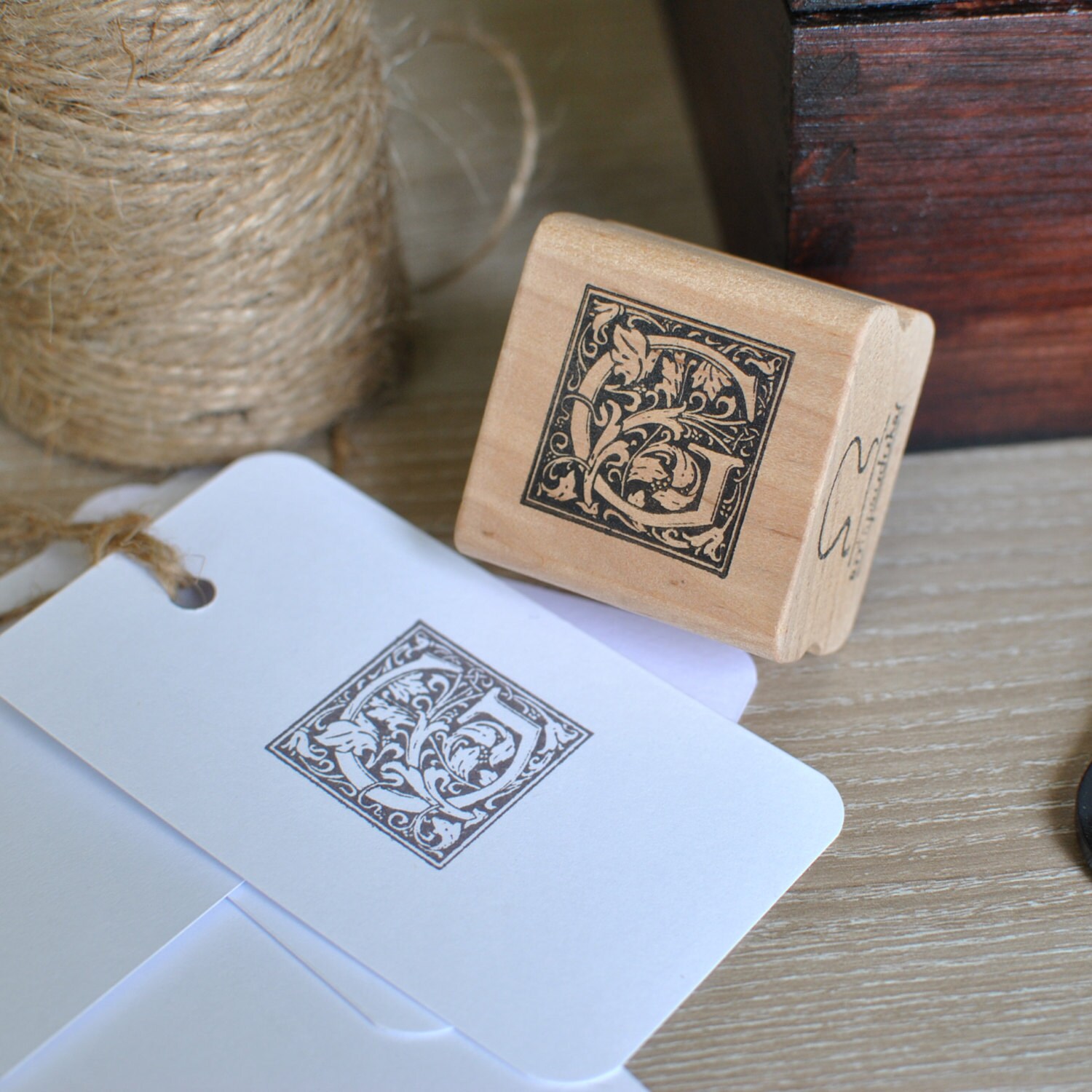 Letter G Rubber Stamp Monogram G Stamp Wood Mounted Rubber Etsy Canada