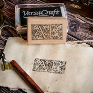 Custom Rubber Stamp with Initials - Personalize Your Crafts with Custom Initial Stamp