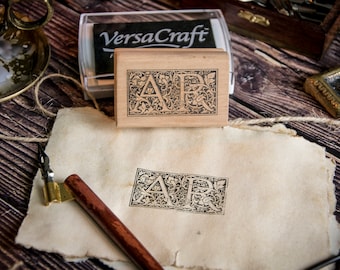 Custom Initial Rubber Stamp: Personalized Craft Stamp