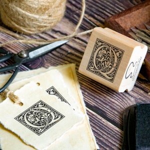 Q Monogram Rubber Stamp For Personalized Crafts. And For Your Personal Library To Be Stamped And Marked