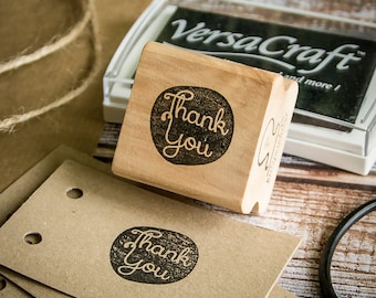Thank You Rubber Stamp: Craft & Greeting Card Stamp