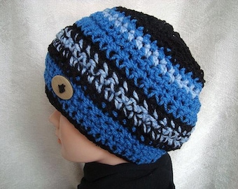 Crochet Pattern, #ch10 Beanie, Unisex hat, men, women, age 5 to adult, boys, girls, see photos for free headband pattern