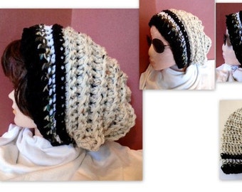 Unisex Slouchy Hat, Crochet Hat Pattern,  adult size head, one size, Easy Beginner Pattern, hat crochet pattern, crochet pattern hat  CH-25