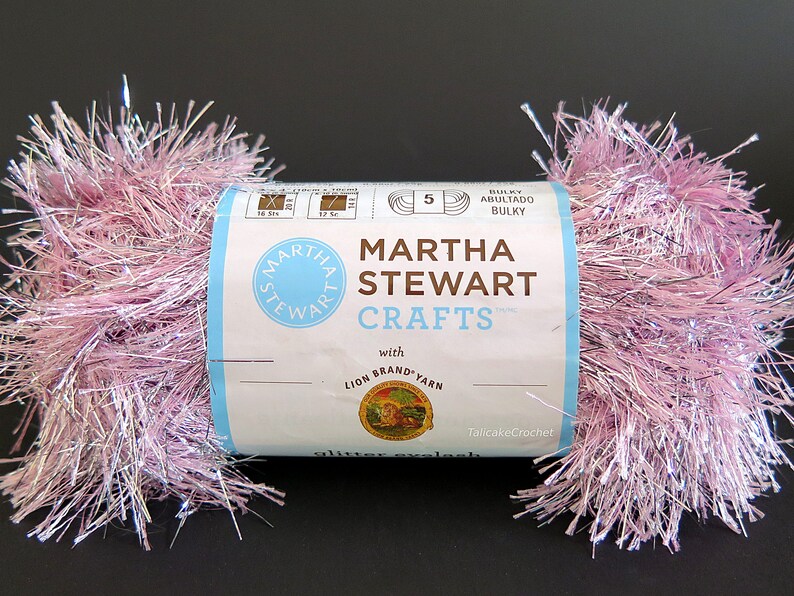 Glitter Eyelash Yarn Martha Stewart Crafts Pink Kunzite 3 Etsy