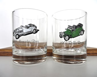 mercedes benz glasses vintage manor motor cars co 4 piece
