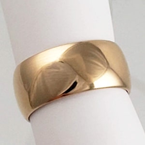 18K Gold Wedding Band 1/4 ozt. Ladies Vintage Wedding Ring Wide Band Size 6 image 2
