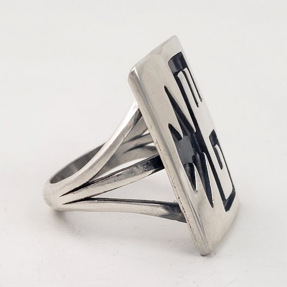 Vintage Southwestern Style Rectangular Ring with … - image 7