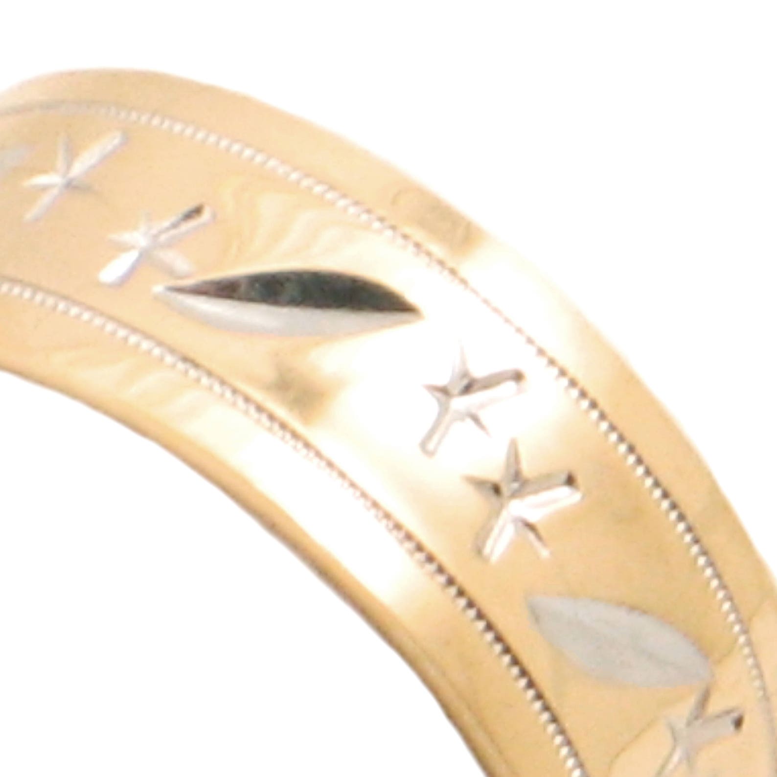 10K Gold TwoTone Band Vintage Friendship Ring or Wedding Etsy España