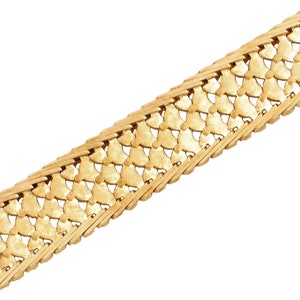 14K Gold Textured Italian Mesh Bracelet - Almost 1 ozt. - Vintage - 7.5&quot; Long