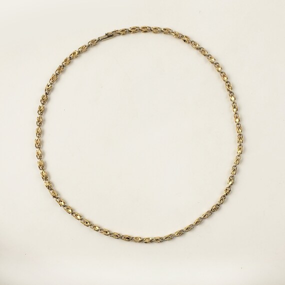 Vintage 14K Gold Fancy Chain Necklace - Almost 1/… - image 2