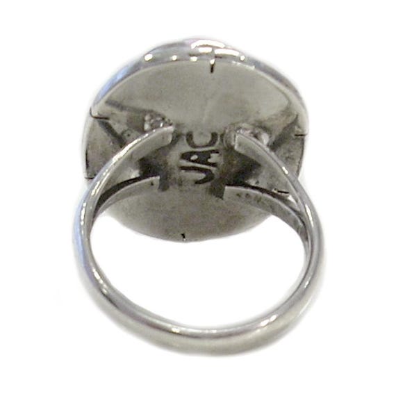 Vintage Abalone and Silver Ring - Signed Southwes… - image 6