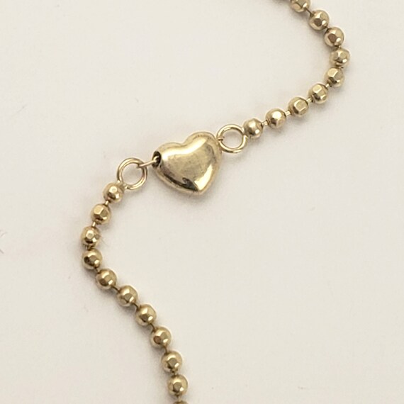 Sexy 14K Gold Bead Chain Anklet with Hearts - 10 … - image 6