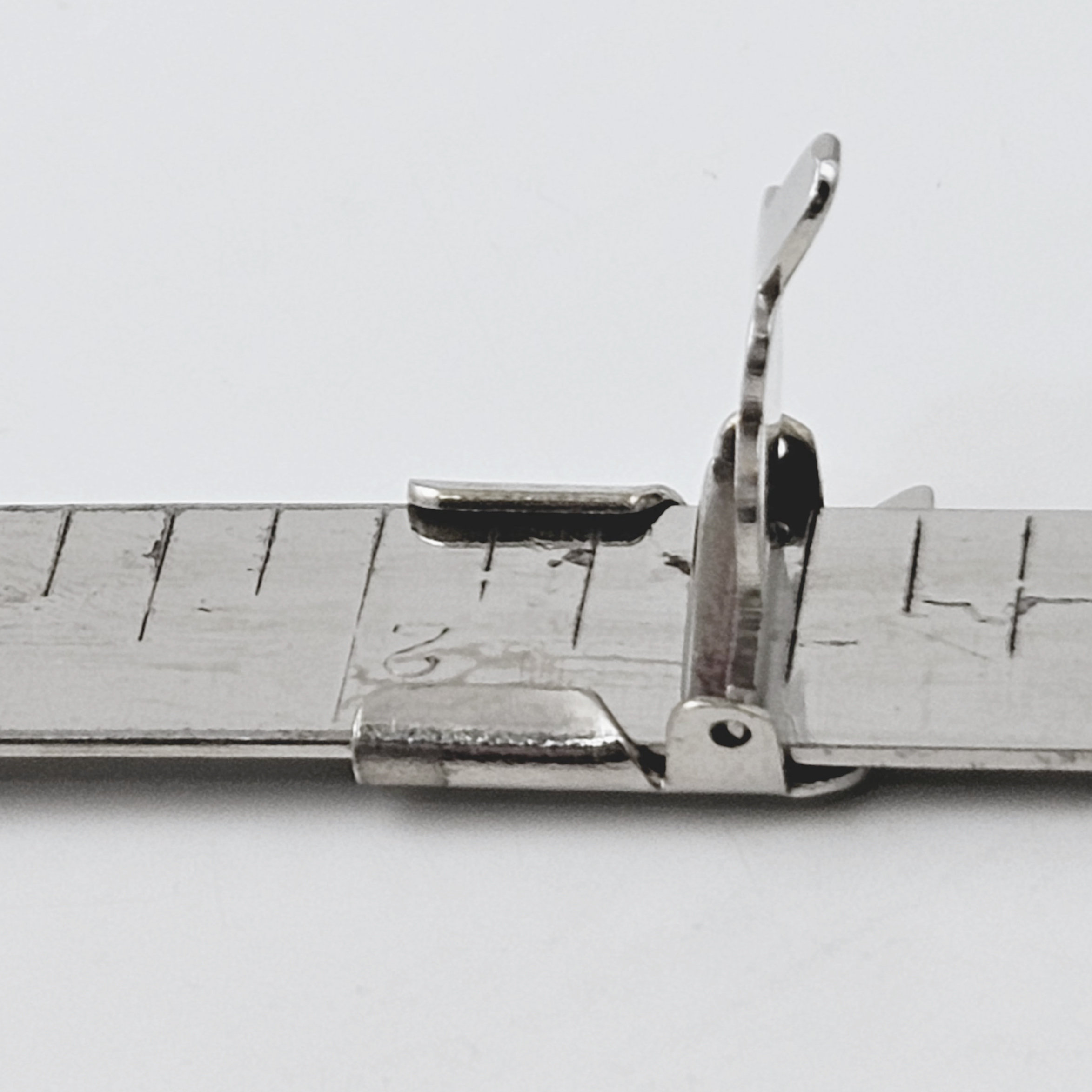 Antique Hem Gauge With Sterling Silver Top and Steel 3