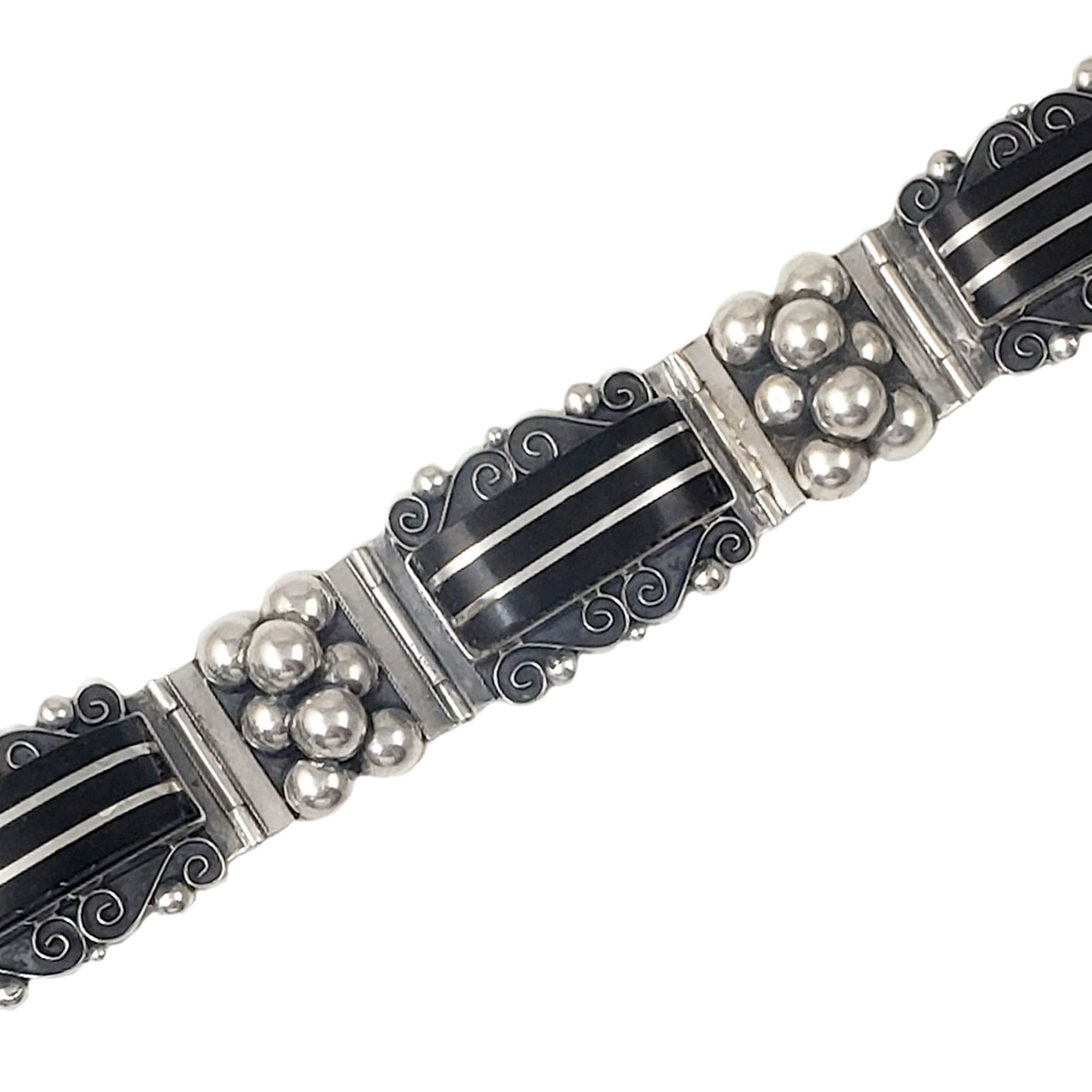 スペシャルオファ Black Mexican Vintage Onyx Retro Silver Sterling and アクセサリー