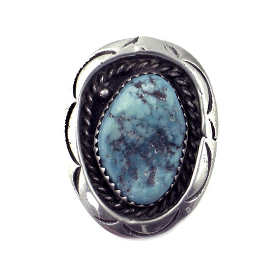 Vintage Silver & Turquoise Ring -  Southwestern S… - image 3
