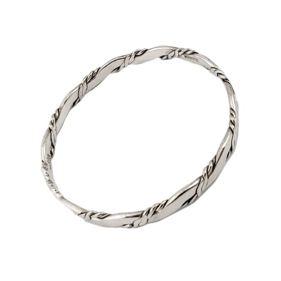 Silver Bracelet, Vintage 925 Sterling Silver Bangle for