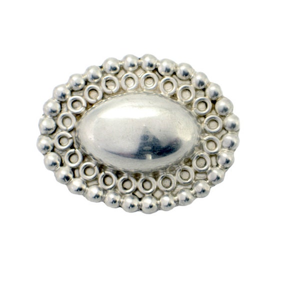 Sterling Silver Round Cufflinks Raised Edges 5//8 inch Wide