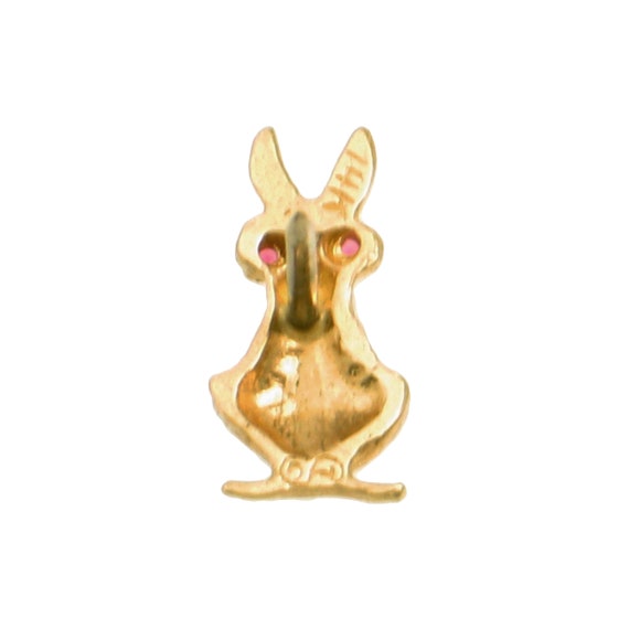 Vintage 14K Gold Tie Tack - Unusual Kangaroo or R… - image 2