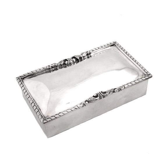 銀製刻印　六枚折屏風　ケース付　台込327g 東Y7-0604⭐︎2Fタエトサ Vintage Mexican Sterling Silver Box With Wood Lining - 16