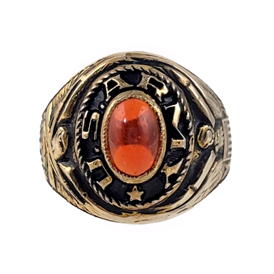 米軍実物 SWEETHEART JEWELRY USAAFチャーム Vintage US Army Charm Ring - Gold-plated Silver - Small