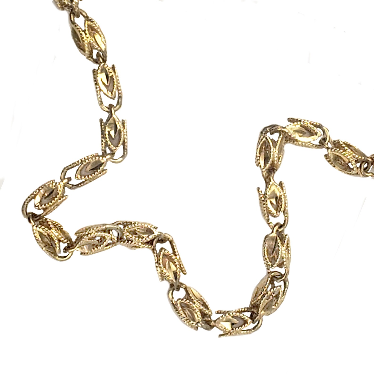 Vintage 14K Gold Fancy Chain Necklace Almost 1/2 Ozt. Etsy