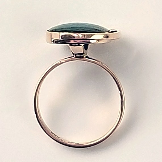 Unique Malachite Ring in Solid 14K Gold - Contemp… - image 10