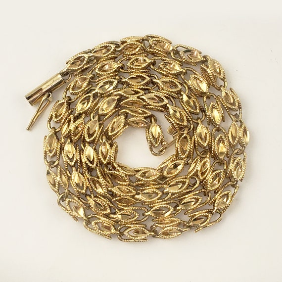 Vintage 14K Gold Fancy Chain Necklace - Almost 1/… - image 6