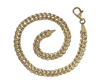 14K Gold Specialty Woven Chain Bracelet - 7.25" Long