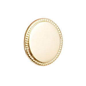 Vintage 14K Gold Tie Tack in Oval Shape - 1/2&quot; Tall