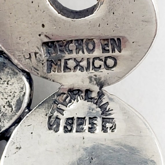 Vintage Mexican Sterling Silver Bracelet - Styliz… - image 10