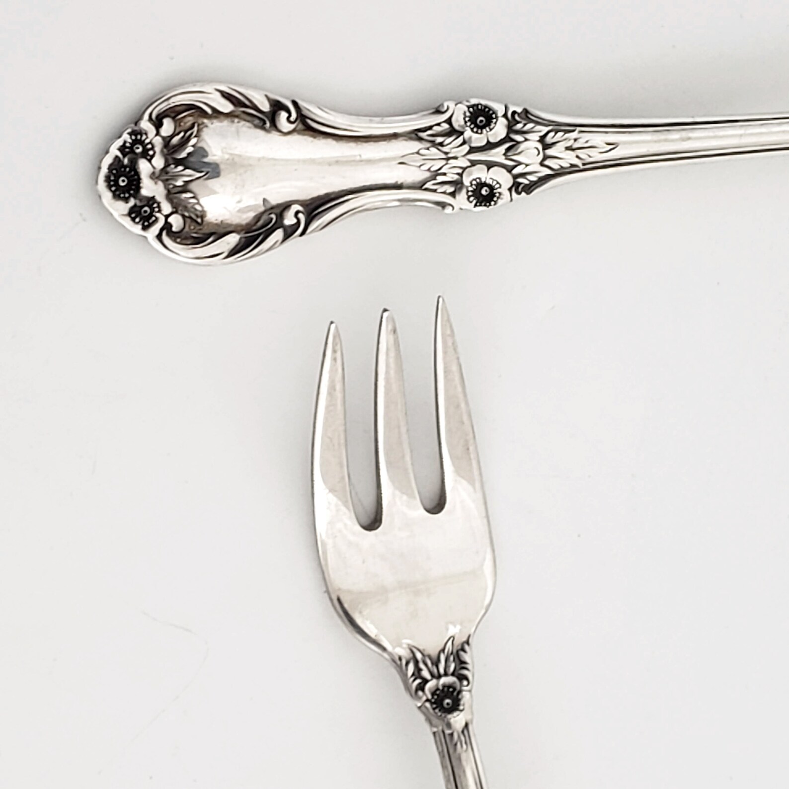 Set of 6 Vintage Cocktail Forks in Sterling Silver Wild Rose Etsy