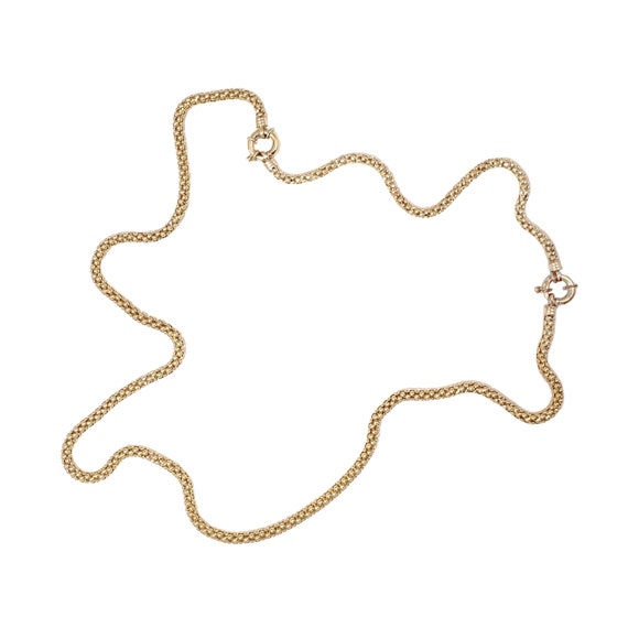14K Gold Popcorn Chain Convertible 