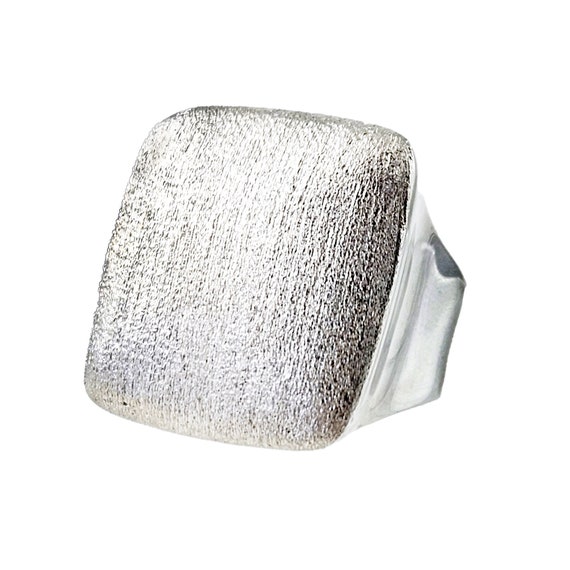 Chunky Splendori Sterling Silver Ring with Large … - image 1