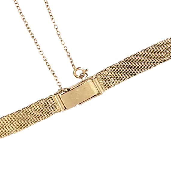 14K Gold Mesh Watch Band - Italian Made Vintage - 8mm Wide  display picture 2