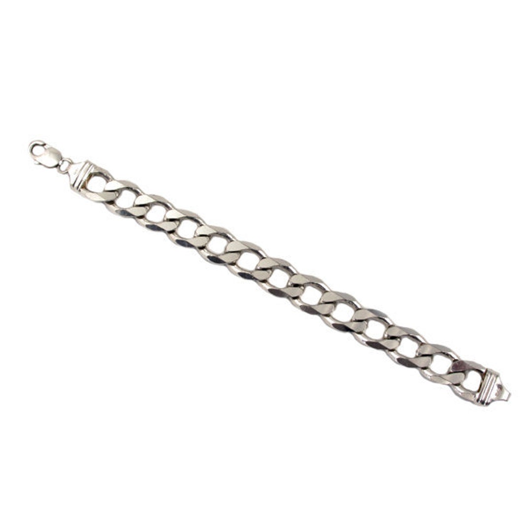 Mens Sterling Silver Chain Bracelet or Womens Anklet Heavyweight ...