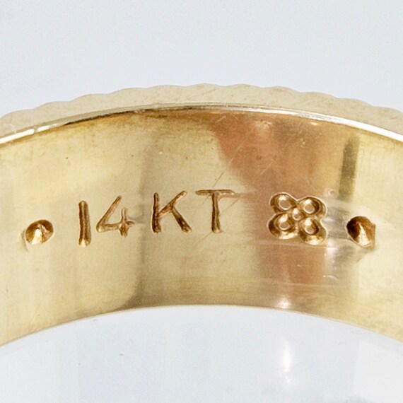 Beautiful 14K Gold Wedding Band or Fashion Ring w… - image 10