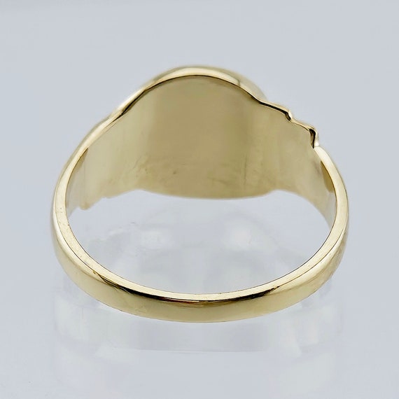 Solid 14K Gold Signet Ring with Subtle Initial S … - image 9