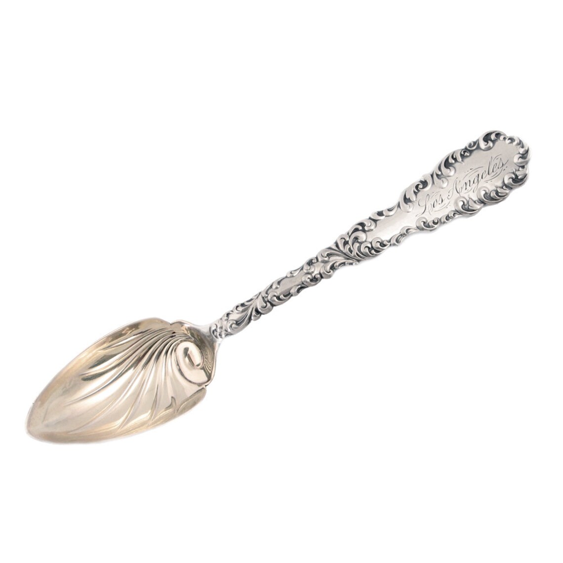 Antique Sterling Silver Spoon With Swirled Bowl R Wallace & Etsy