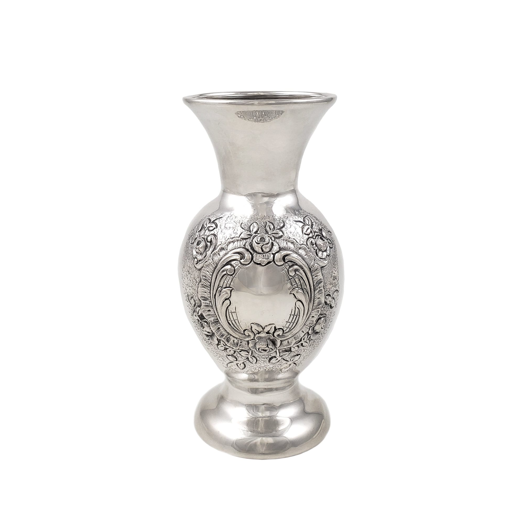 Silver Vase By Ancient Style Hanau Silverware Maker Willy Schmitt - 6.25" Tall