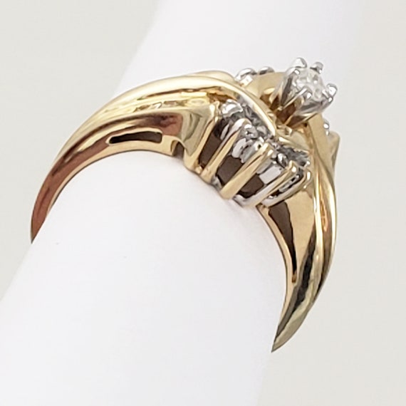 14K Gold & Diamond Engagement Anniversary Ring  -… - image 9
