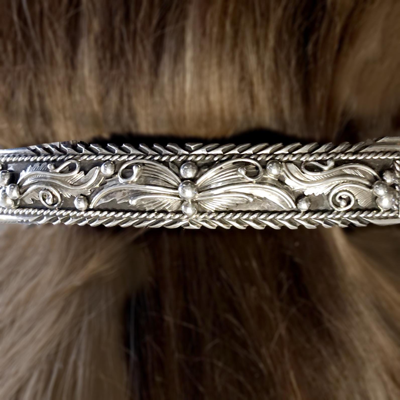 Vintage Southwestern Artisan Sterling Silver Handmade Hair Barrette SS335 Sterling Silver Hair Piece, Sterling Silver Hair Barrette  main image 3