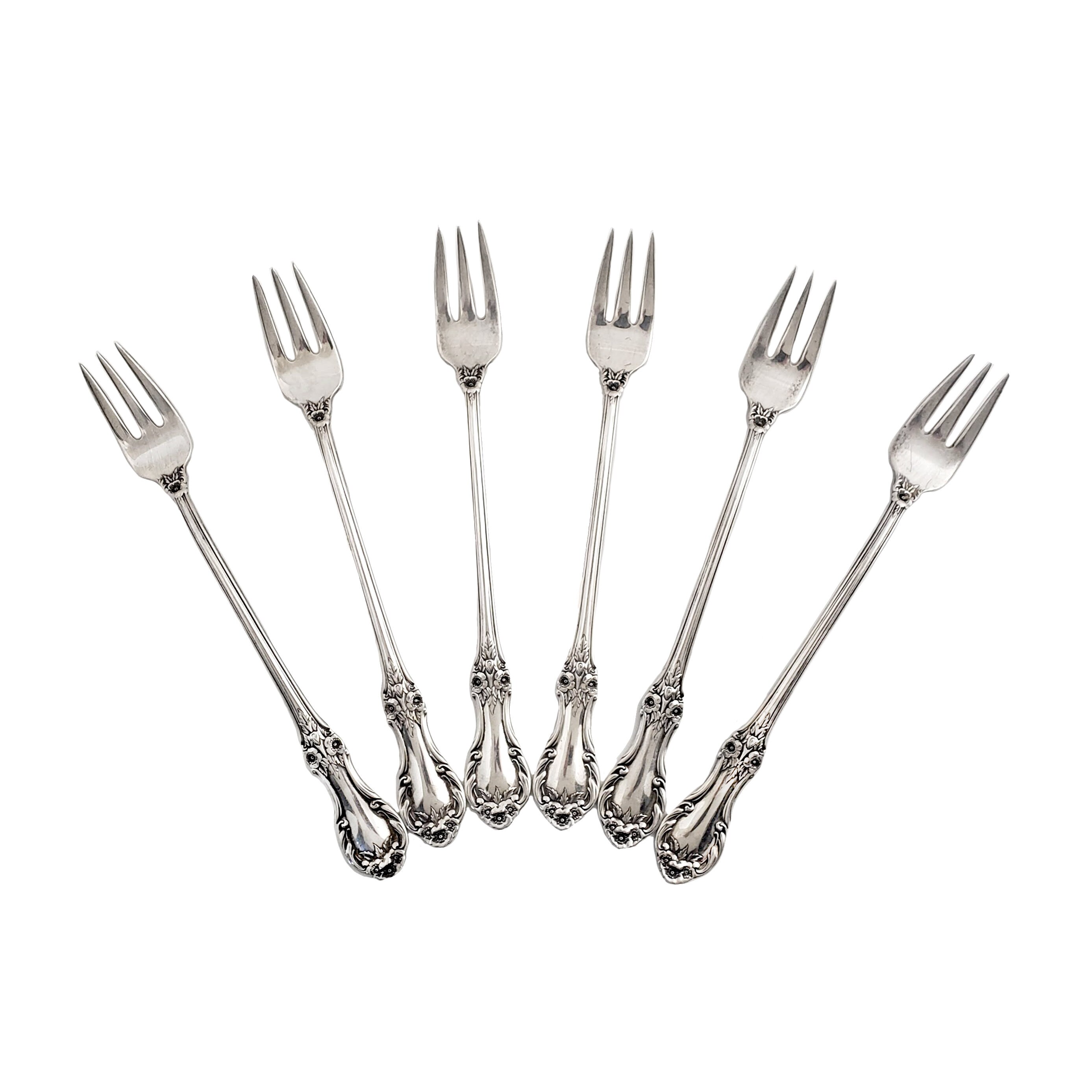 Set Of 6 Vintage Cocktail Forks In Sterling Silver Wild Rose Etsy Canada