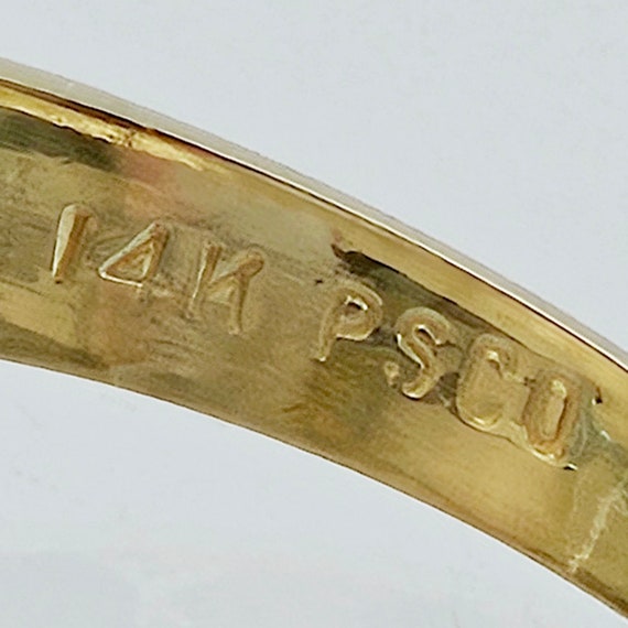 Solid 14K Gold Signet Ring with Subtle Initial S … - image 10