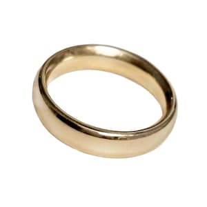 Antique 14K Gold Wedding Band - Nice Contoured Design - Size 6