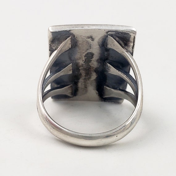Vintage Southwestern Style Rectangular Ring with … - image 10