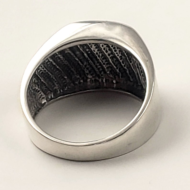 Vintage Sterling Silver Mens Ring Signed RJ Graziano for Avon - Size 11 ...