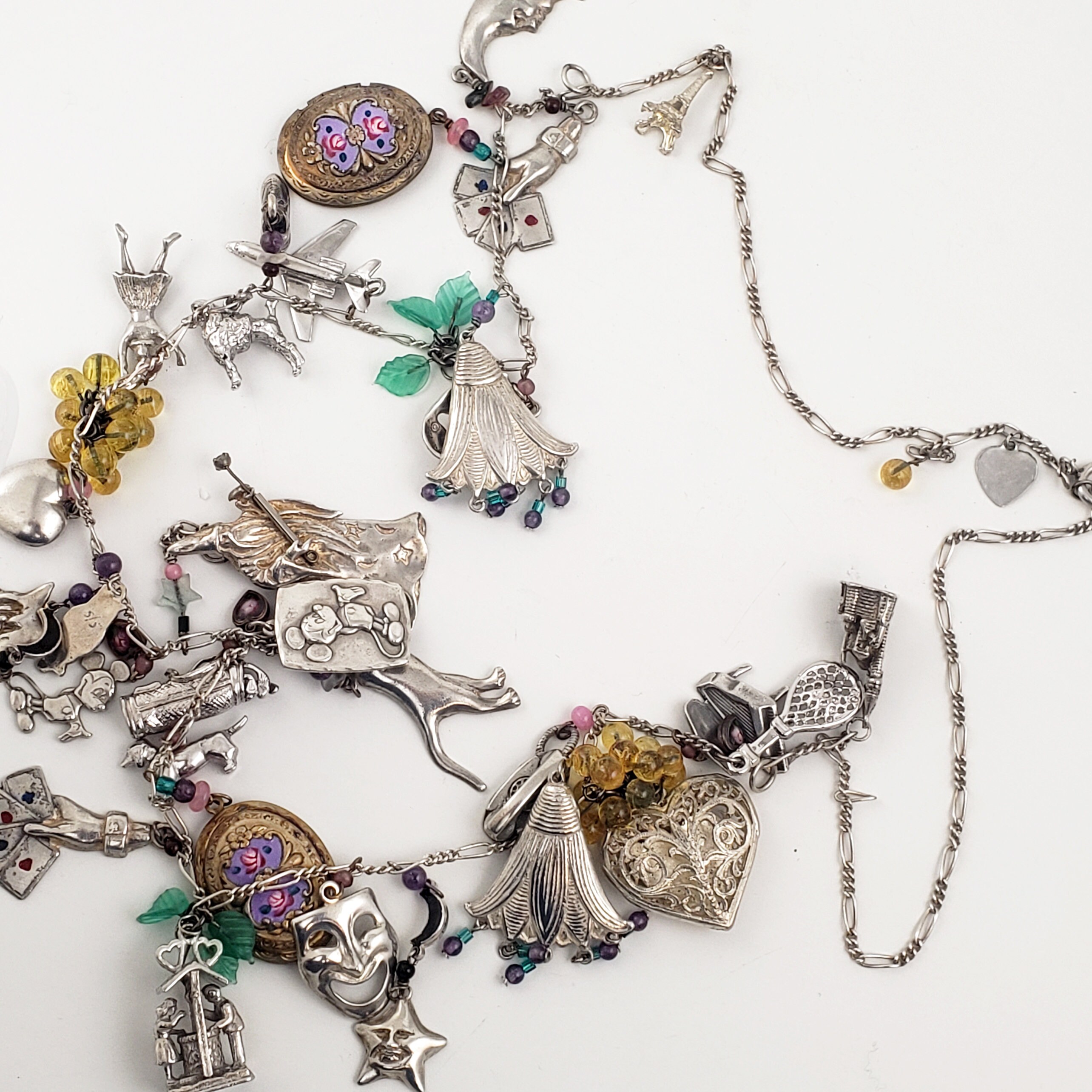 Vintage Lucy Isaacs Charm Necklace - Sterling Silver Wizard, 30