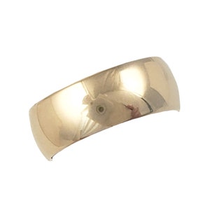 Wide Solid 14K Gold Wedding Band - Vintage Ladies Ring  - Size 6.5