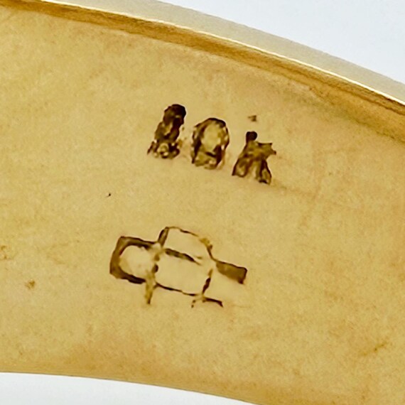 Distinctive A Initial Ring in Solid 10K Gold - Vi… - image 10