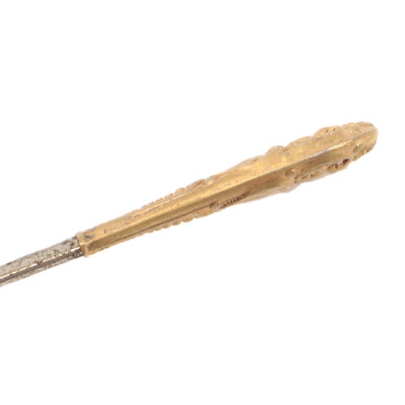 Small Victorian Corset Buttonhook - Gold-Washed S… - image 5